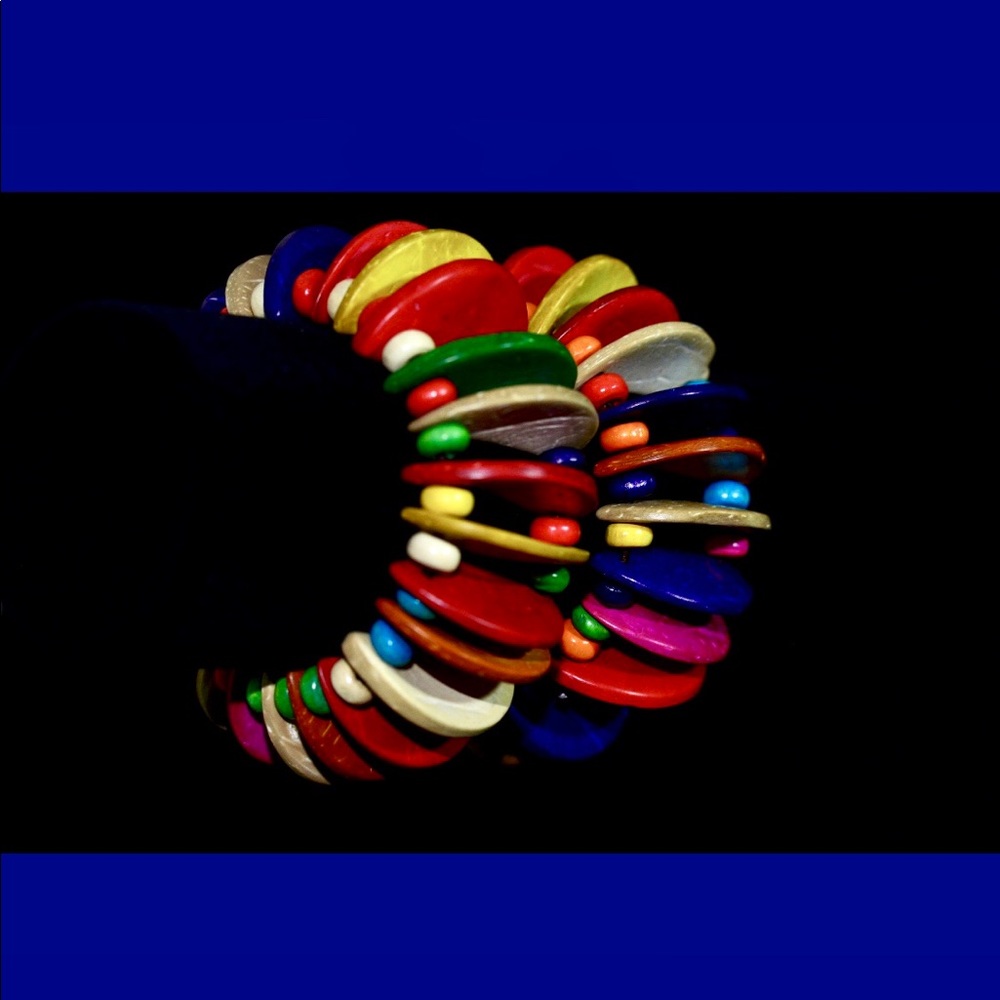 Multicolore Wood bangle